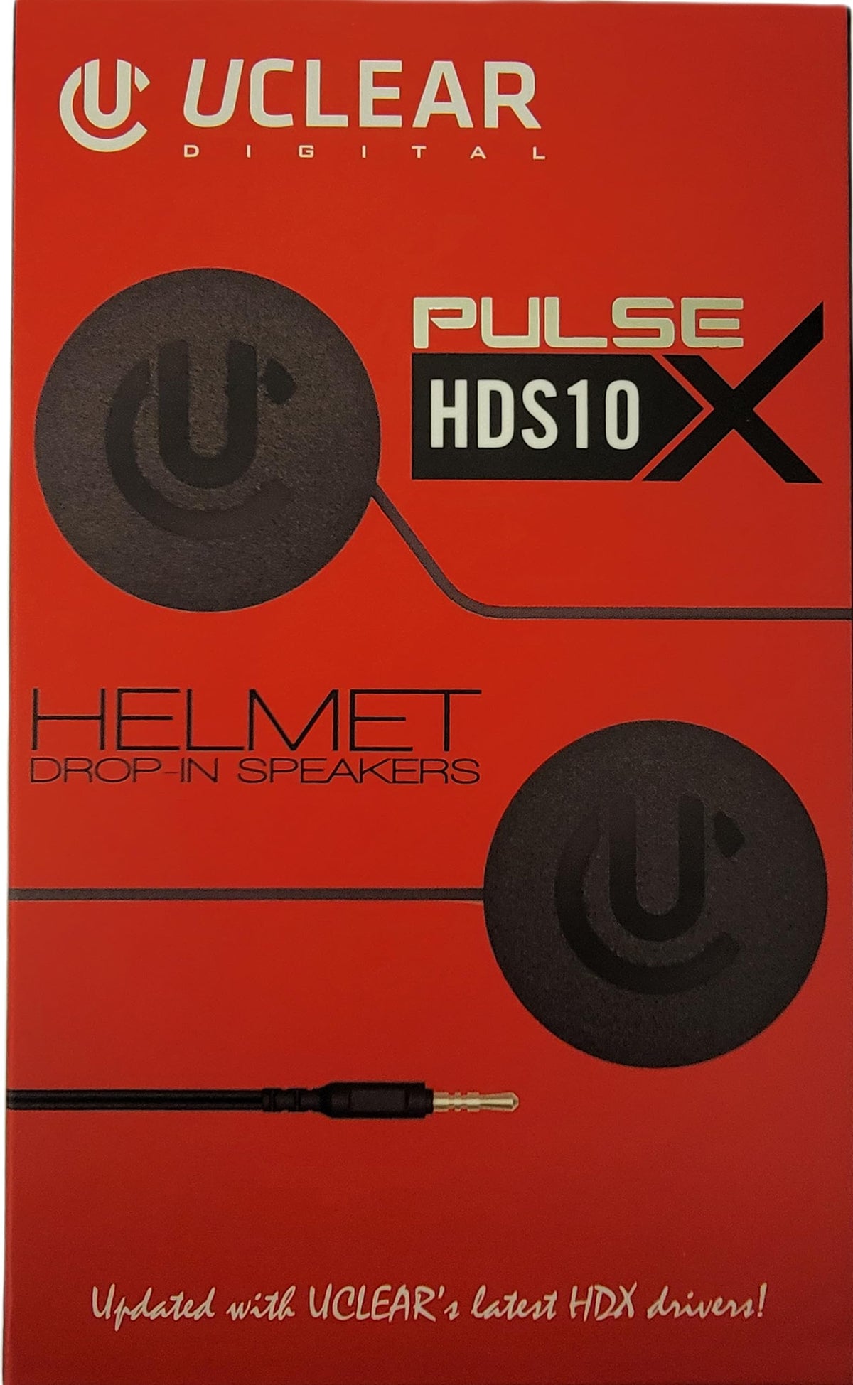 UClear Digital HDS10X Drop-in Helmet Speakers (40mm Diameter, 3.5mm Jack)