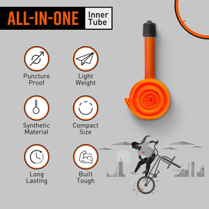 Tubolito Tubo-BMX TPU Inner Tube 20", 22”, and 24” Wheel Sizes | Fits Tire Widths 1.5" - 2.5" and 1 1/8" - 1 3/8" | Schrader & Presta Valve Options | Compatible with Rim & Disc Brakes