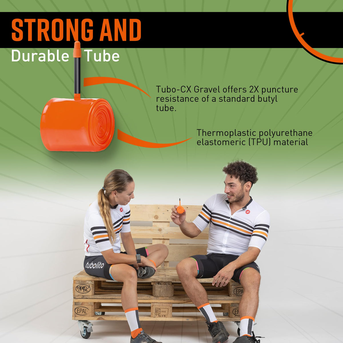 Tubolito CX/Gravel 700C x 32-50mm, 42mm / 60mm Presta Valve | Light, Strong & Compact | Rim & Disc Brake Compatibility