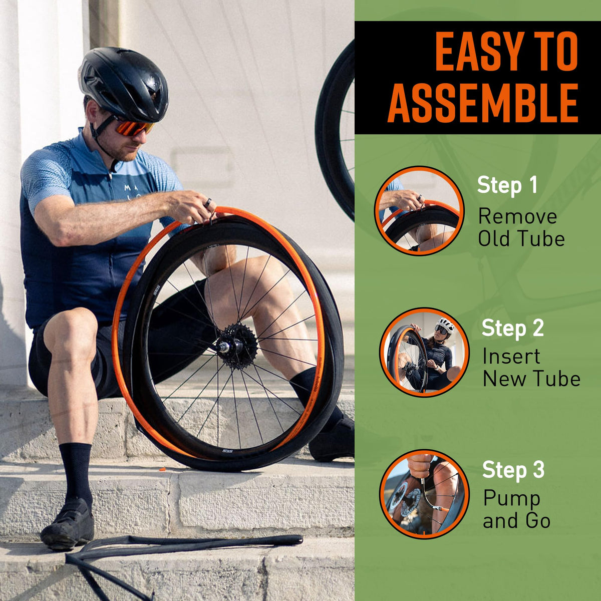 Tubolito CX/Gravel 700C x 32-50mm, 42mm / 60mm Presta Valve | Light, Strong & Compact | Rim & Disc Brake Compatibility