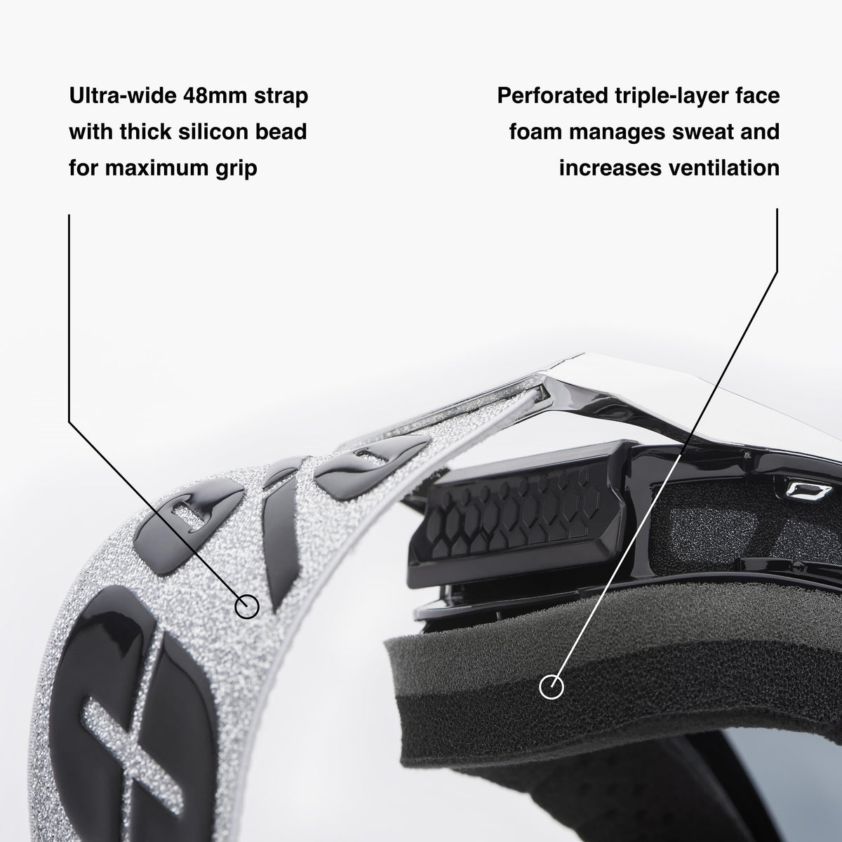 100% ARMEGA Premium Protective Sport Goggles with Ultra HD Lens & Nose Guard