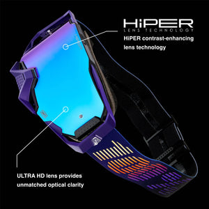 100% ARMEGA Premium Protective Sport Goggles with Ultra HD Lens & Nose Guard