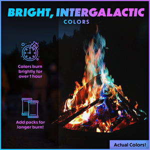 Magical Flames Fire Color Changing Packets for Fire Pit & Fireplace - Rainbow Fire Color Packets for Campfire - Camping Accessories