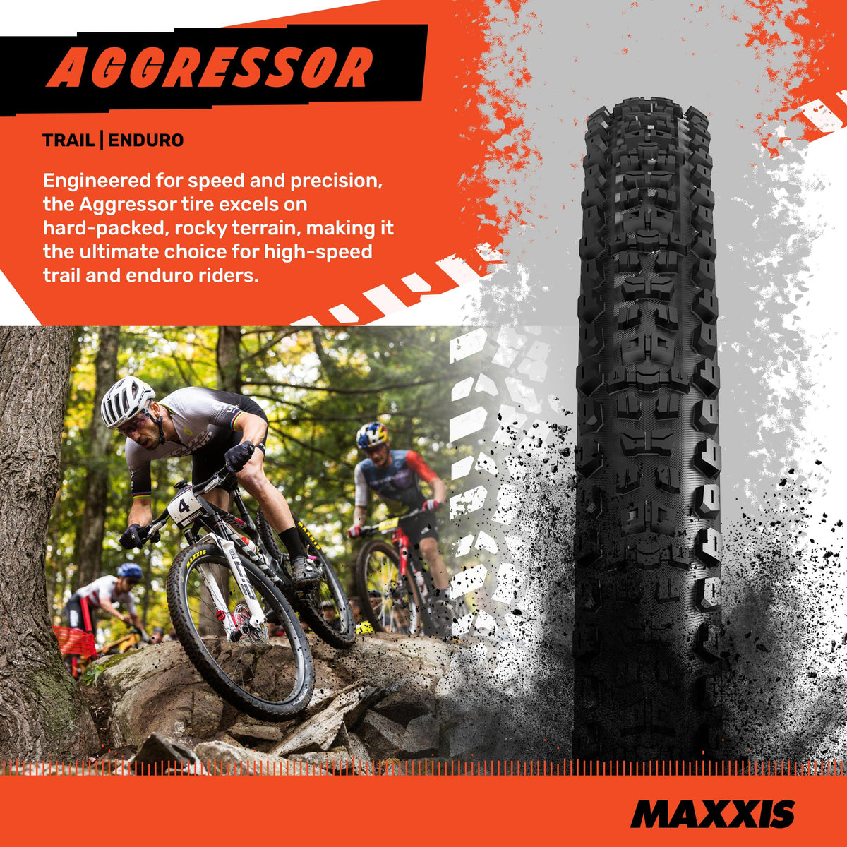 MAXXIS Aggressor - 2 Pack - 26", 27.5", 29" - Mountain Bike Tire, Tubeless Ready | Designed for high-Speed, Hard-Packed, Rocky MTB Trails