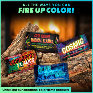 Magical Flames Fire Color Changing Packets for Fire Pit & Fireplace - Rainbow Fire Color Packets for Campfire - Camping Accessories