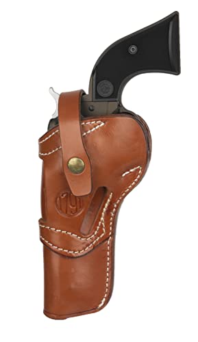 1791 GUNLEATHER Single Six Holster - Ambidextrous Leather Revolver Holster, Fits Ruger Wrangler, Heritage Rough Rider, Colt SSA and Similar Six Gun Pistols (Size 5.5)