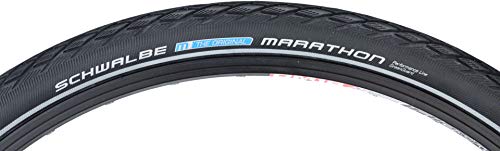 Schwalbe - Marathon HS 420 Touring Bike Tire | 3mm Puncture Protection with Reflective sidewall | for City, Urban, Hybrid Bicycles