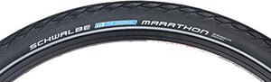 Schwalbe - Marathon HS 420 Touring Bike Tire | 3mm Puncture Protection with Reflective sidewall | for City, Urban, Hybrid Bicycles