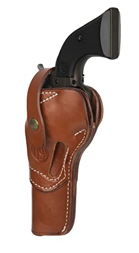 1791 GUNLEATHER Single Six Holster - Ambidextrous Leather Revolver Holster, Fits Ruger Wrangler, Heritage Rough Rider, Colt SSA and Similar Six Gun Pistols (Size 5.5)