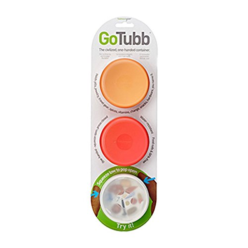 GoTubb 3-Pack, Medium-Clear/Red/Orange