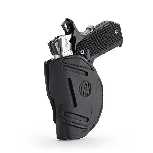 1791 GUNLEATHER 3-Way 1911 Holster - Ambidextrous OWB CCW Holster - Right or Left Handed Leather Gun Holster - Fits All 1911 Models Sig, Colt, Kimber, Ruger, Browning, Taurus and Remmington