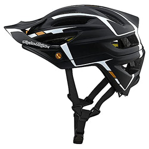 Troy Lee Designs Adult|All Mountain|Mountain Bike Half Shell A2 Helmet Sliver W/MIPS (Black/White, SM)