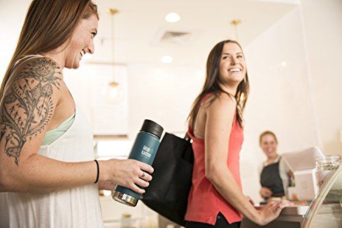 Klean Kanteen Wide Double Wall Vacuum Insulated Stainless Steel Coffee Mug with Leak Proof Café Cap 2.0