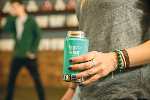 Klean Kanteen Wide Double Wall Vacuum Insulated Stainless Steel Coffee Mug with Leak Proof Café Cap 2.0