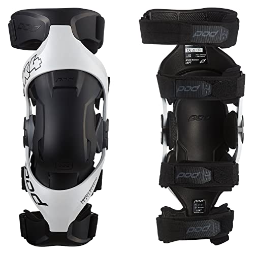 POD K4 2.0 Knee Braces White and Black Size Medium Large