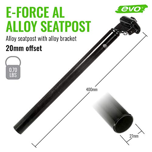 EVO Kalloy Bike Seat Stem Post - Black