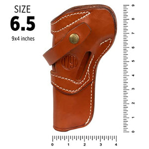 1791 GUNLEATHER Single Six Holster - Ambidextrous Leather Revolver Holster, Fits Ruger Wrangler, Heritage Rough Rider, Colt SSA and Similar Six Gun Pistols (Size 6.5)