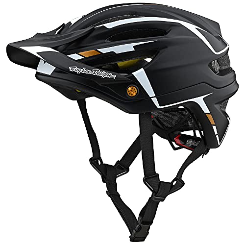 Troy Lee Designs Adult|All Mountain|Mountain Bike Half Shell A2 Helmet Sliver W/MIPS (Black/White, SM)