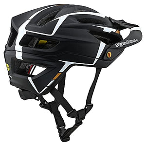 Troy Lee Designs Adult|All Mountain|Mountain Bike Half Shell A2 Helmet Sliver W/MIPS (Black/White, SM)