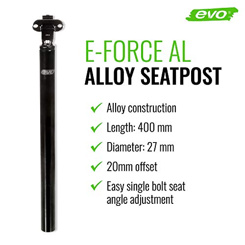 evo Kalloy Bike Seat Stem Post - Black