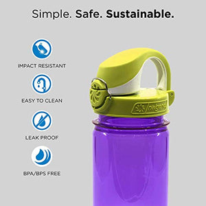 Nalgene Kids On The Fly Water Bottle, Leak Proof, Durable, BPA and BPS Free, Carabiner Friendly, Reusable and Sustainable, 12 Ounces