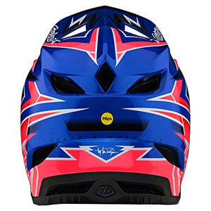 Troy Lee Designs D4 Composite Full Face Mountain Bike Helmet for Max Ventilation Lightweight MIPS EPP EPS Racing Downhill DH BMX MTB - Adult Men Women (Volt Blue, Large)