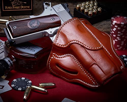 1791 GUNLEATHER 1911 Holster, Right Hand OWB Leather Gun Holster for Belts fits All 1911 Models with 4" and 5" Barrels