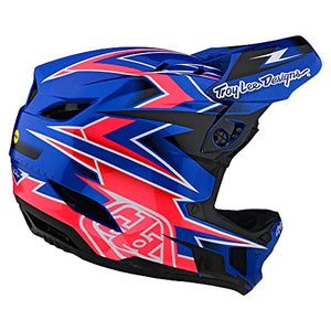 Troy Lee Designs D4 Composite Full Face Mountain Bike Helmet for Max Ventilation Lightweight MIPS EPP EPS Racing Downhill DH BMX MTB - Adult Men Women (Volt Blue, X-Large)