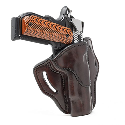 1791 GUNLEATHER 1911 Holster, Right Hand OWB Leather Gun Holster for Belts fits All 1911 Models with 4" and 5" Barrels