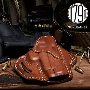 1791 GUNLEATHER Holster for Sig Sauer P226, P220, P229 Right Hand OWB Leather Gun Holster for Belts Also fits 1911 with Rails, HK VP9, Beretta 92FS