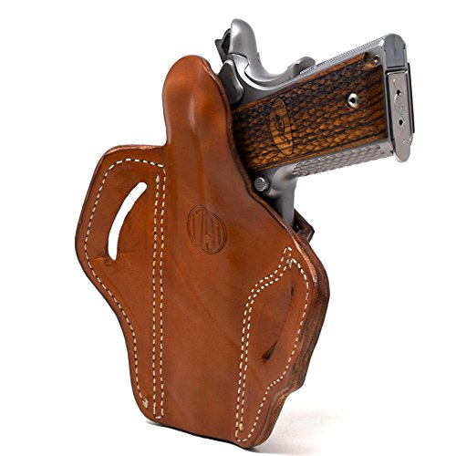 1791 GUNLEATHER 1911 Holster, Right Hand OWB Leather Gun Holster for Belts fits All 1911 Models with 4" and 5" Barrels