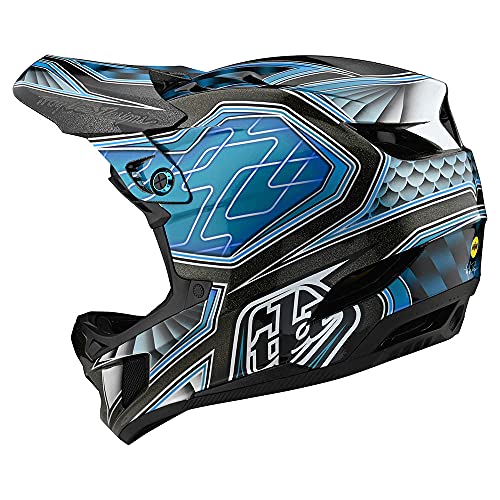 Troy Lee Designs Adult|Downhill|Mountain Bike|BMX|Full Face D4 Composite Helmet Low Rider W/MIPS (Teal, LG)