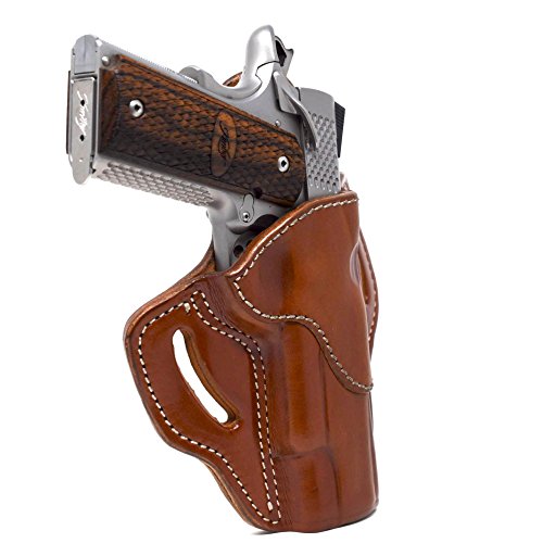 1791 GUNLEATHER 1911 Holster, Right Hand OWB Leather Gun Holster for Belts fits All 1911 Models with 4" and 5" Barrels