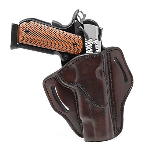 1791 GUNLEATHER 1911 Holster, Right Hand OWB Leather Gun Holster for Belts fits All 1911 Models with 4" and 5" Barrels