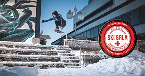 Ski Balm | SPF 40 Natural Lip Balm and Face Sunscreen | Best Face Mask for Winter Sports, Avoid Goggle Tan (1.5 oz)