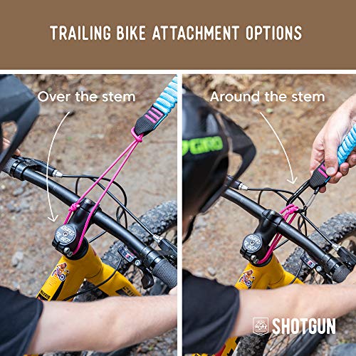 Shotgun Kids MTB Kids Tow Rope and Kids Hip Pack Combo - Complete Set | Child Bike Bungee Cord Pull Behind | Compatible with All Mountain Bikes | for Bigger Family Rides | Load Rated to 500lb