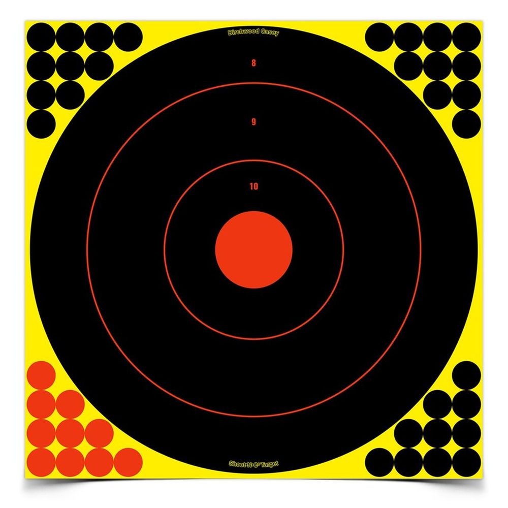 Birchwood Casey Shoot‚ Self Adhesive Targets 17.25" Bull's Eye Pack, 100 Targets"