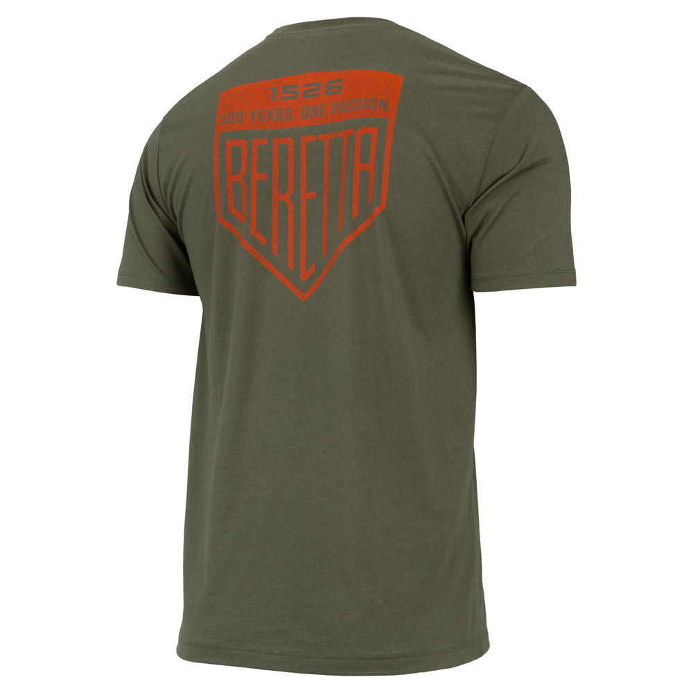 Beretta Usa Corp Legacy T Shirt Military Green, 2 X Large