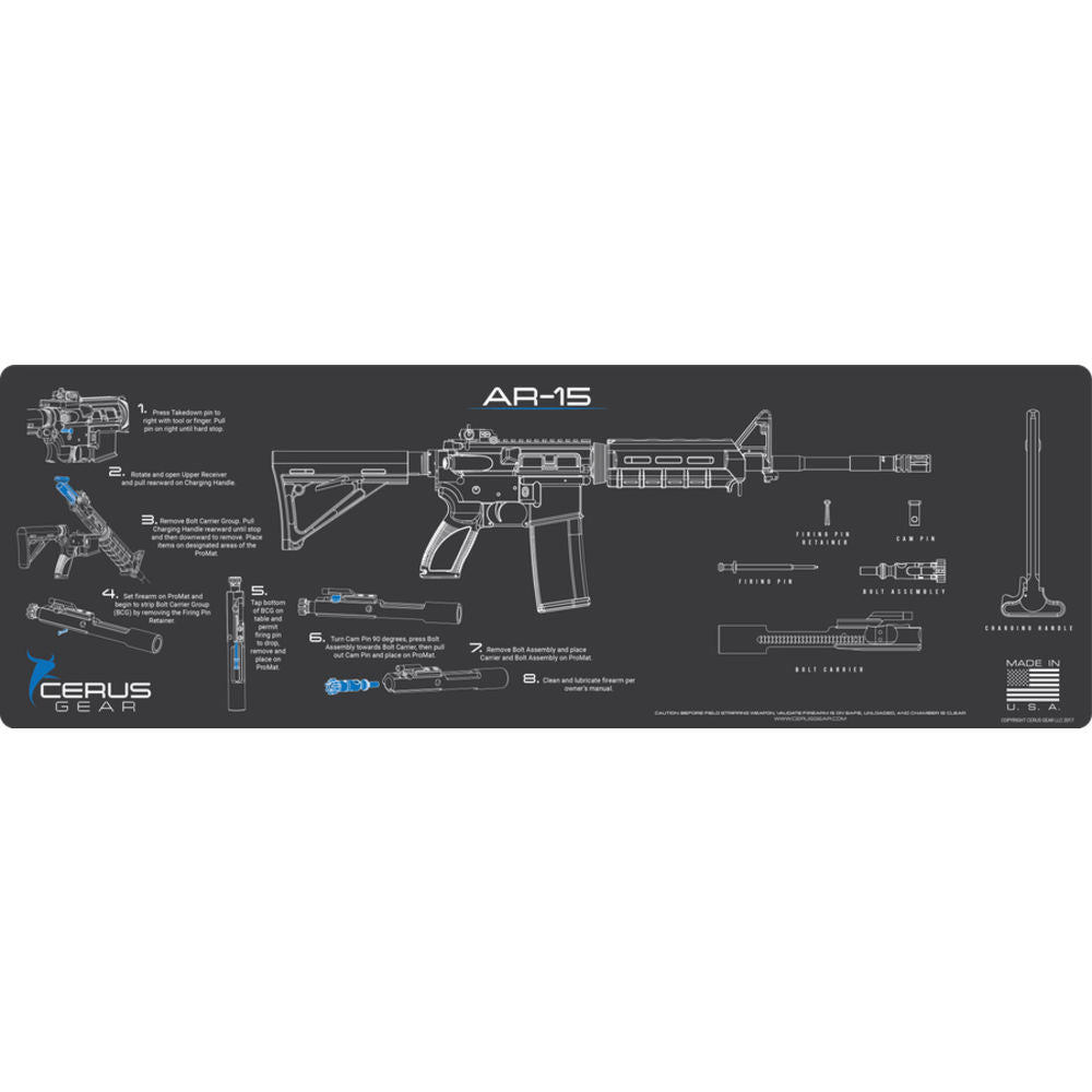 Cerus Gear Ar 15 Instructional Magnum Xxl Promat Charcoal Gray/Cerus Blue