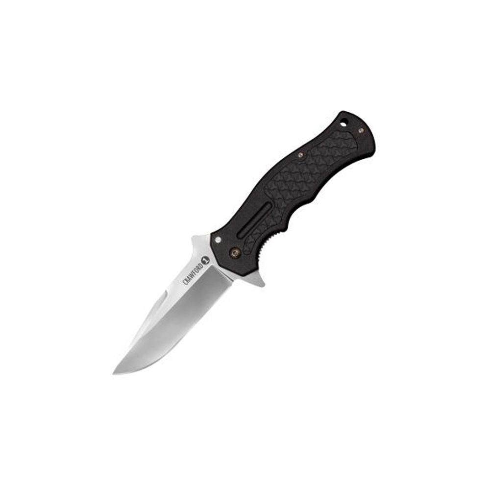 Cold Steel Crawford 1 Folding Knife Black, Clip Point, Plain Edge, 3.5\ Blade"