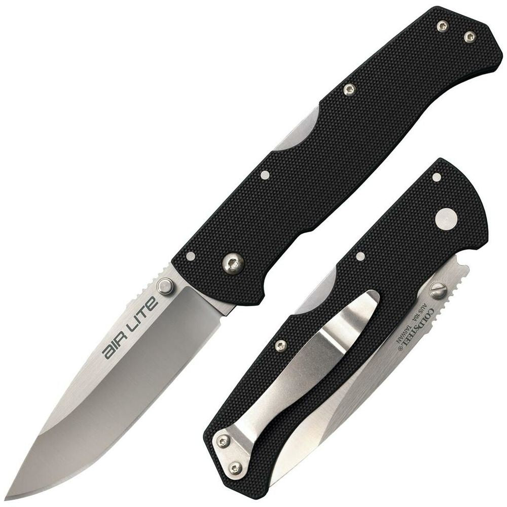 Cold Steel Air Lite Drop Point Folding Knife Drop Point, Black