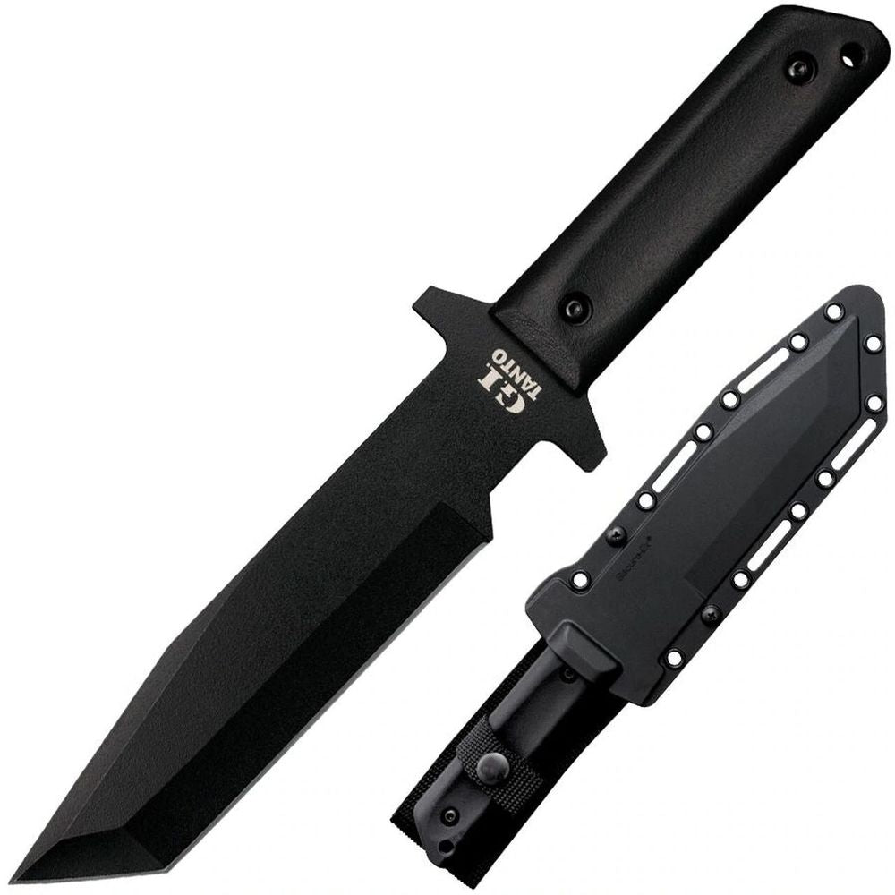 Cold Steel G.I. Tanto Knife Black, Tanto Point, Plain Edge, 7\ Blade"