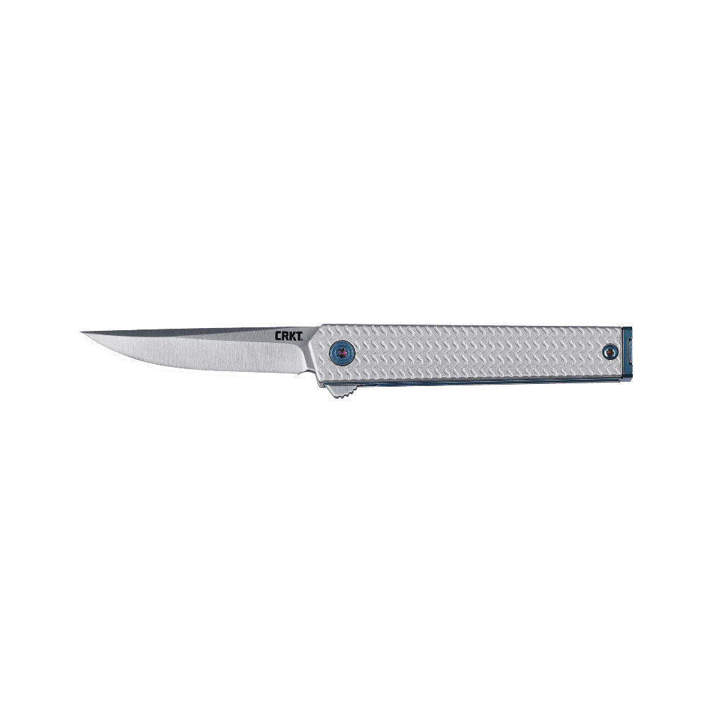 Columbia River Ceo Microflipper Knife Silver, Drop Point, Plain Edge, 2.36\ Blade"