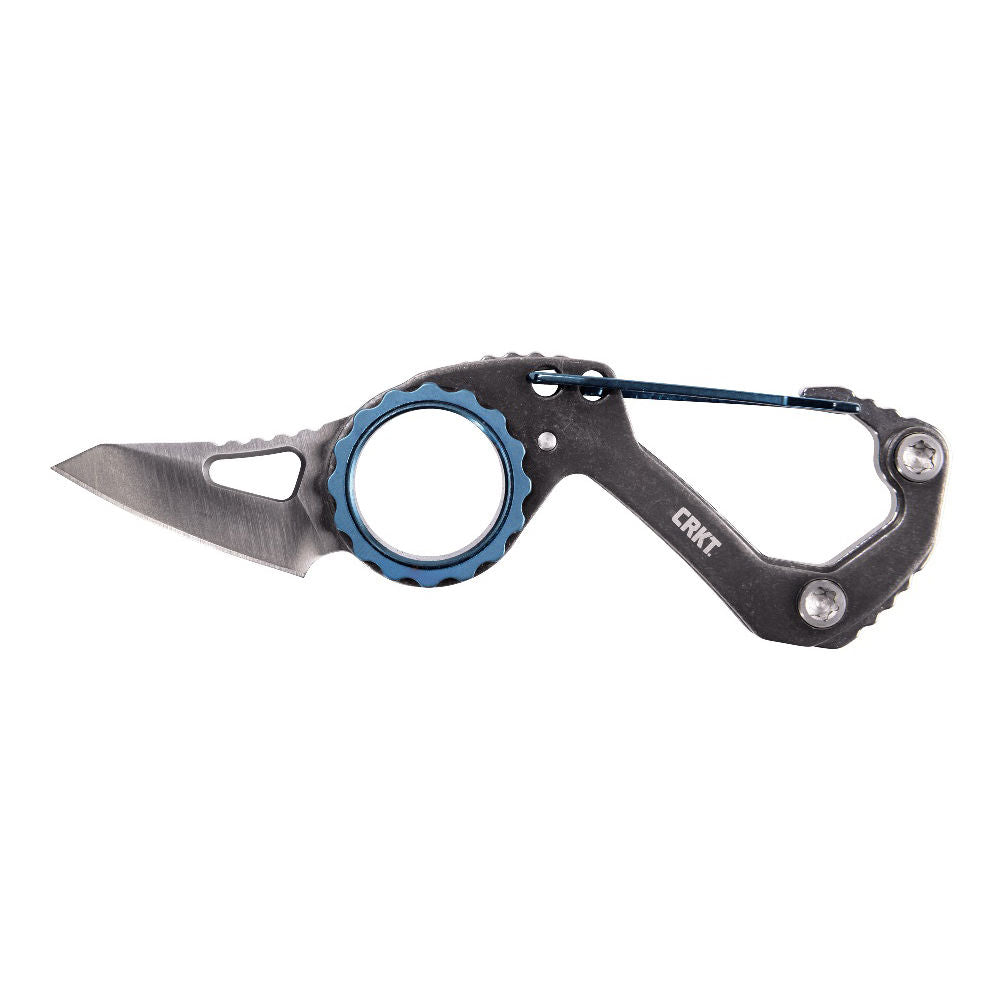 Columbia River Compano Folding Knife Blue, Sheepsfoot Point, Plain Edge, 1.44\ Blade"