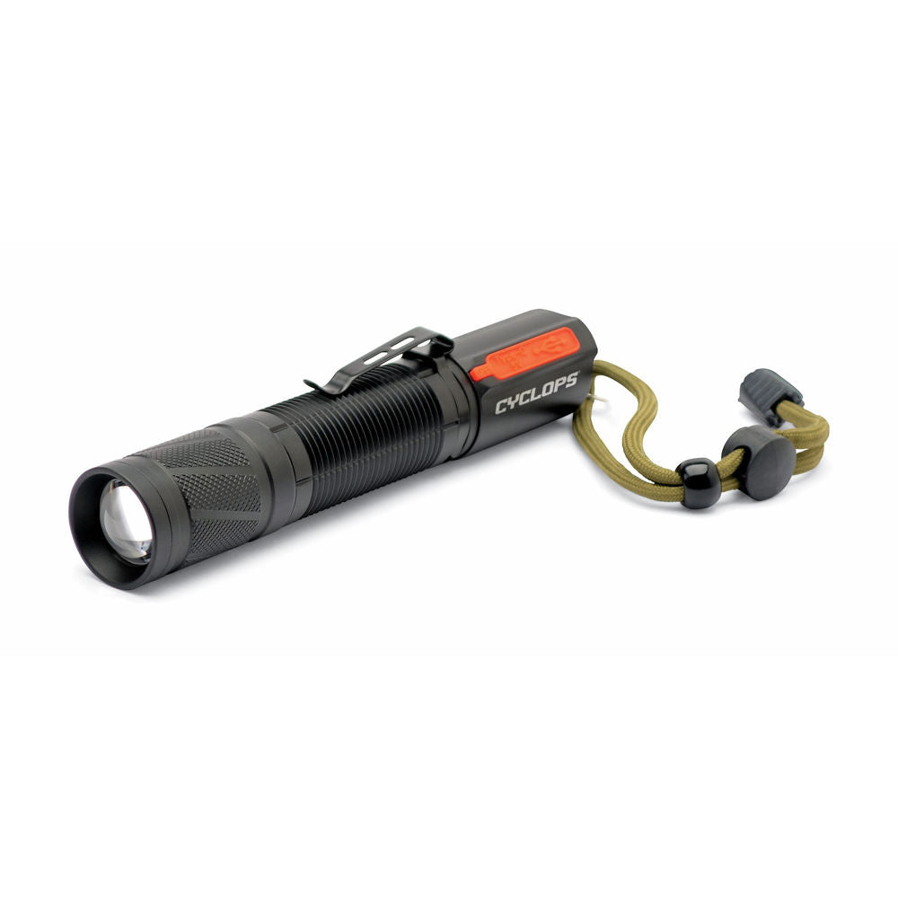 Cyclops 1200 Lm Rechargeable Pocket Flashlight Black, 1200 Lumens