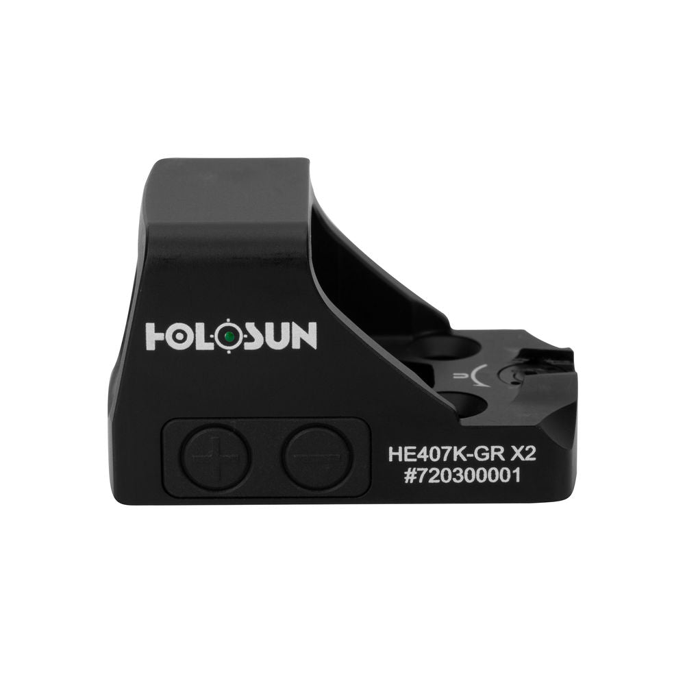 Holosun HE407K-GR X2: Open Reflex Sight Black, 6 Moa Green Dot