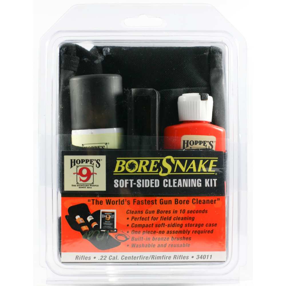 Hoppe\'S Boresnake Soft Sided Gun Cleaning Kit Rifle, .22 .225 Caliber/5.56 Mm