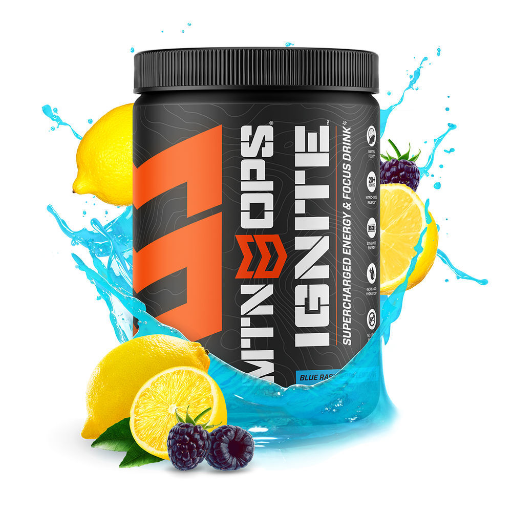 Mtn Ops Ignite Supercharged Energy & Focus Blue Raspberry Lemonde