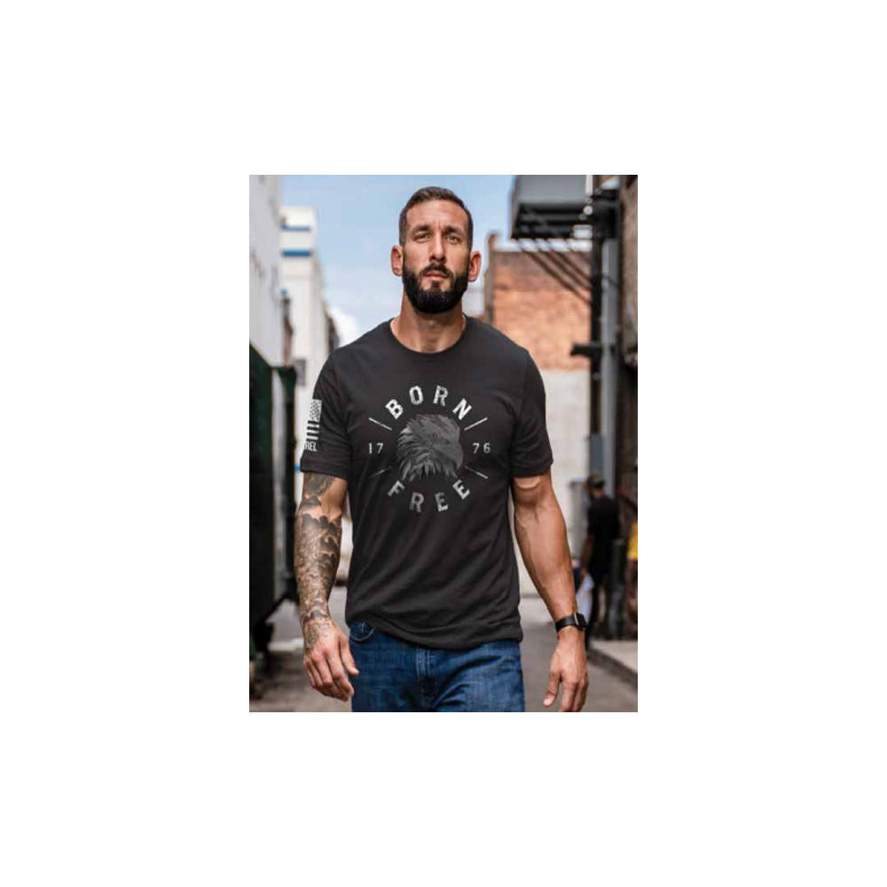 Nine Line Apparel Mens Eagle T Shirt Black, 3 Xl