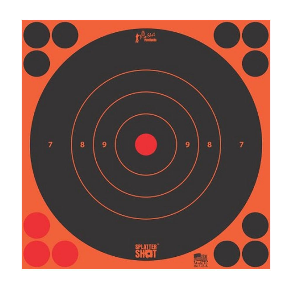 Pro Shot 12 In Orange Bullseye Target 12 Pk